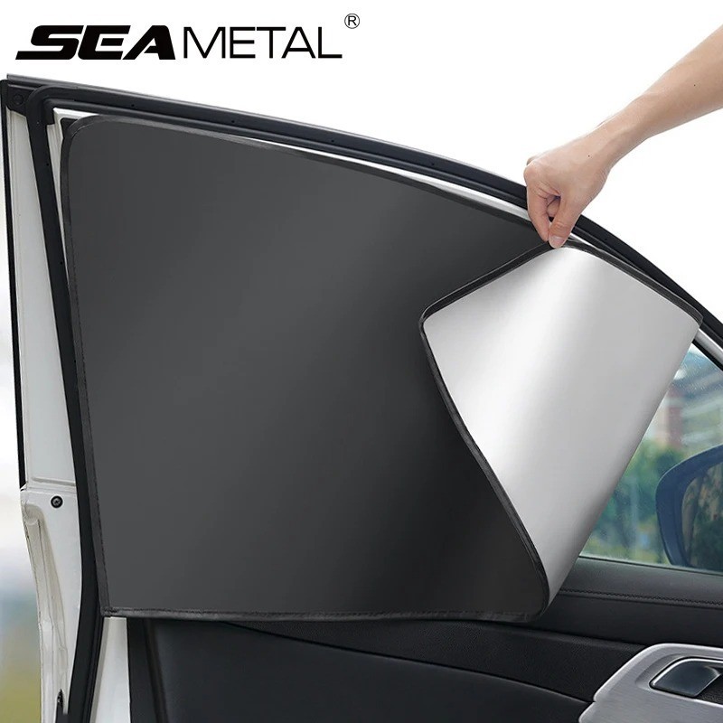 SEAMETAL Magnetic Car Side Window Sun Shade Curtains UV Privacy 2PCS Universal