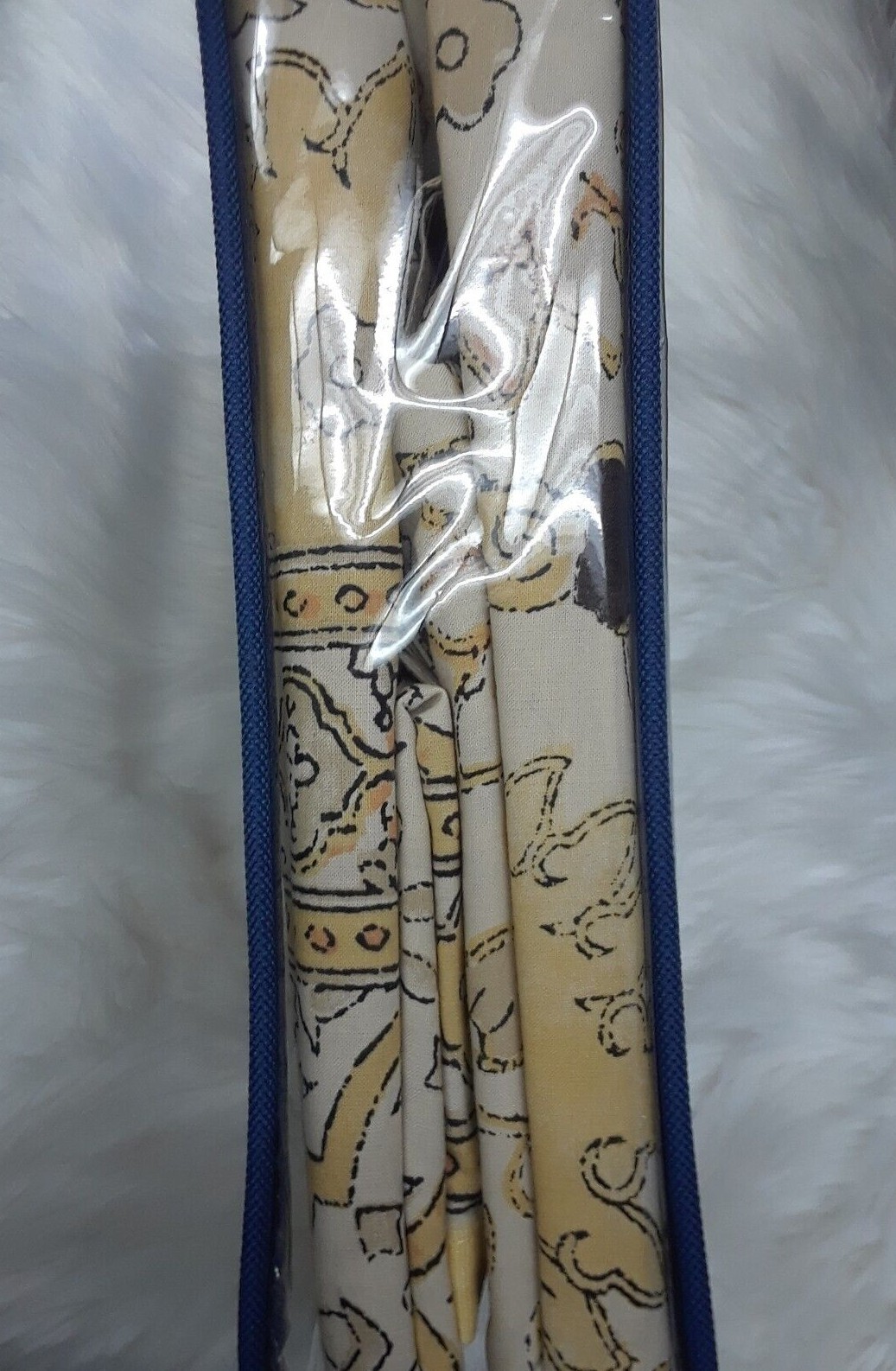 CHAPS Home MALABAR COAST Panels (2 panels + 2 tie-backs) 100% cotton YELLOW *New
