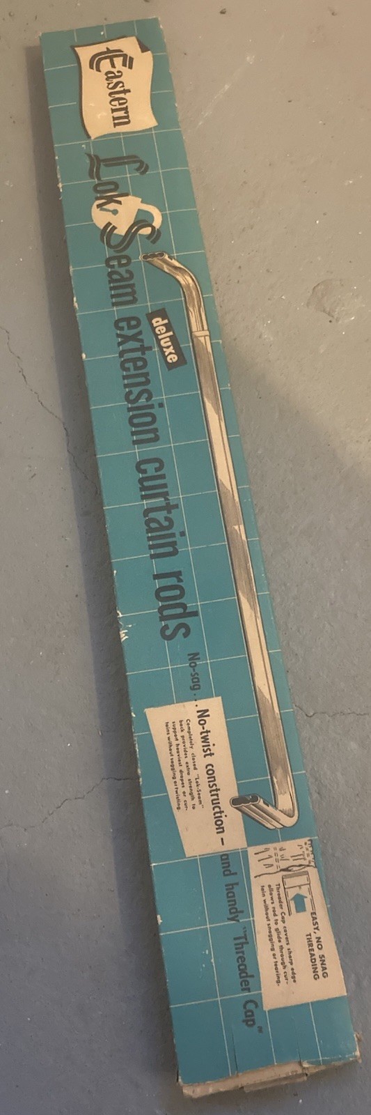 NOS Vtg 1950’s Eastern Venetian Blind Company Rods 28-48″-Ivory-NOS pair