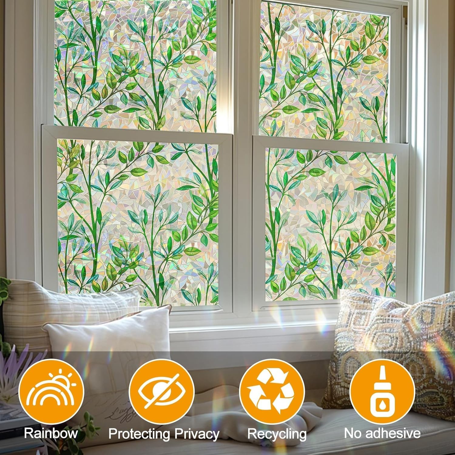 Window Privacy Film Stain Glass Window Film Rainbow Window Film Window