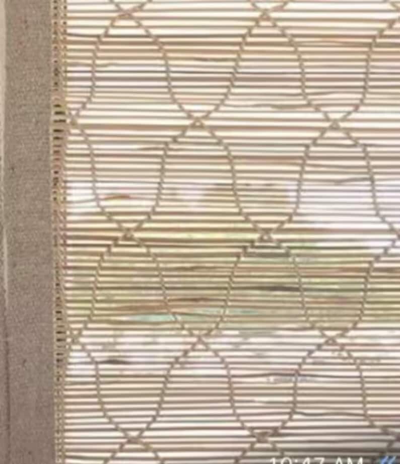 Natural Bamboo Cross thread design blind shade Bamboo chick, 100%