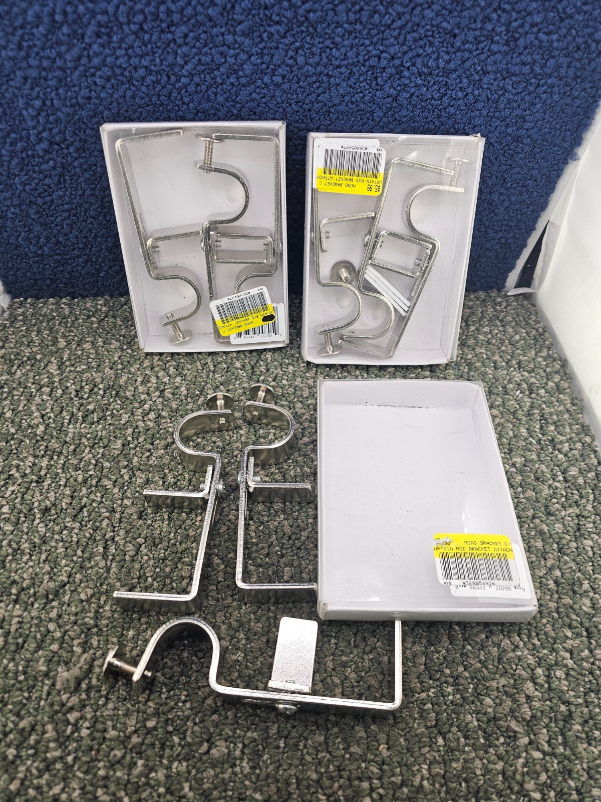 (QTY 9) NONO Bracket Outside Mounted Blind Curtain Rod Bracket Attachment