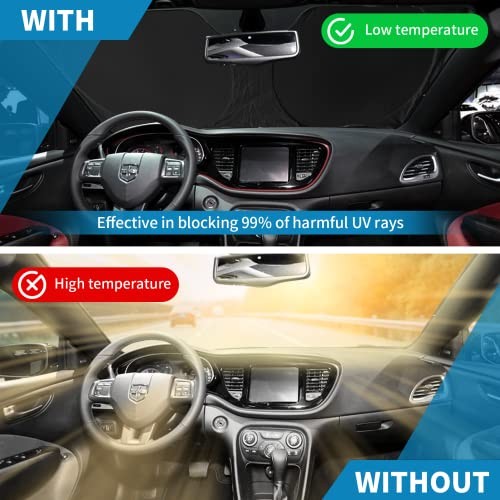 Front Windshield Sun Shade Sunshade-for Dodge for Dodge Caravan 2006-2024
