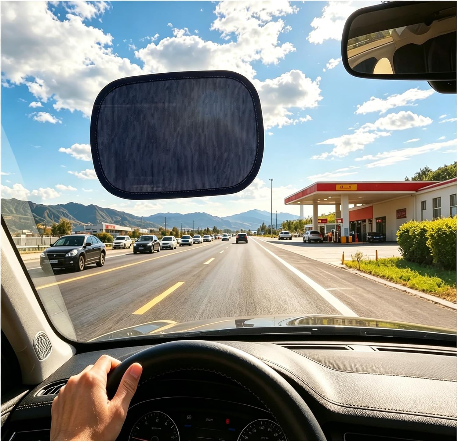 2PCS Mini Static Cling Car Window Shades,10×7.28 Car Shades for Side Windows to