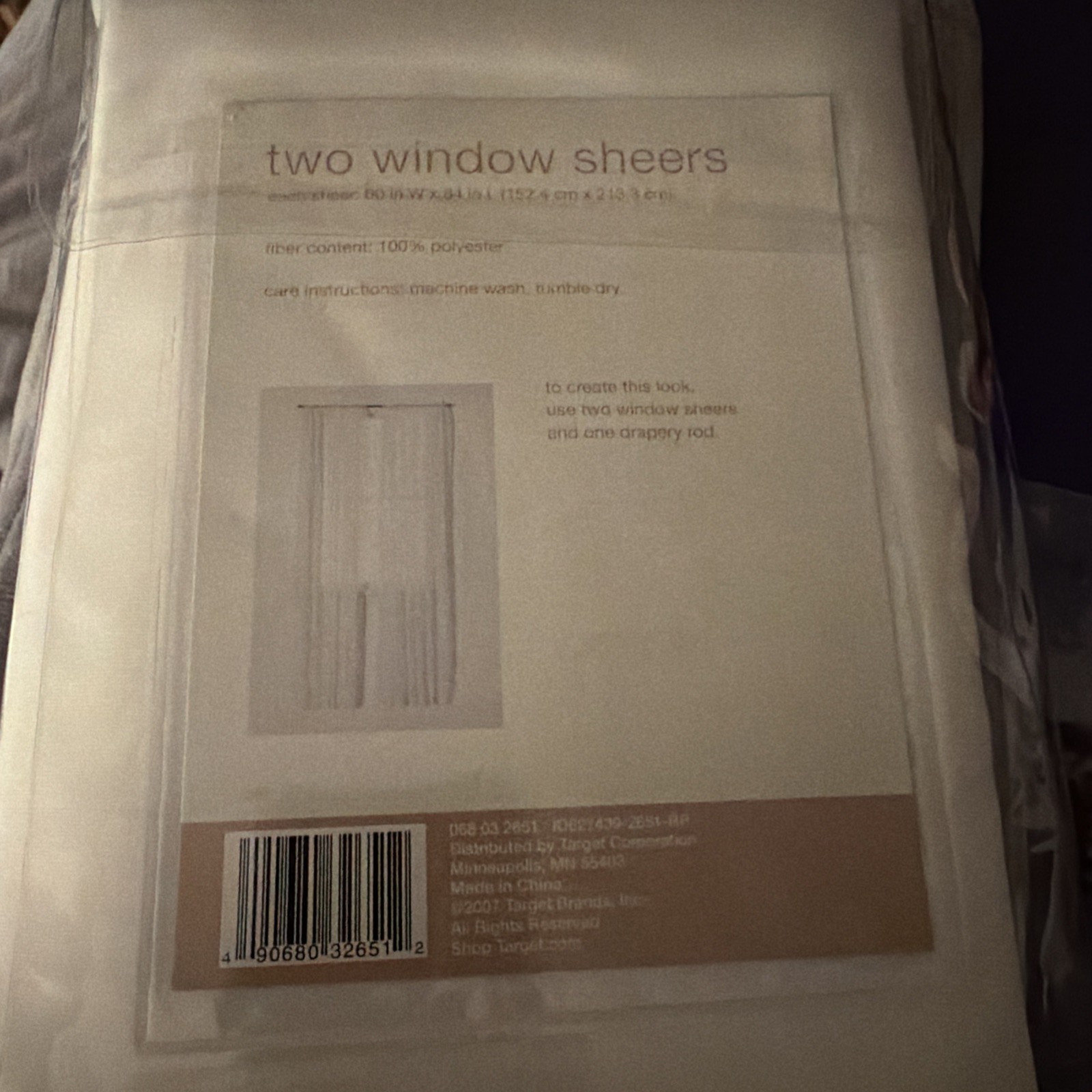 Room Essentials 2 Window White Sheers 60″ Wide x 84” Long