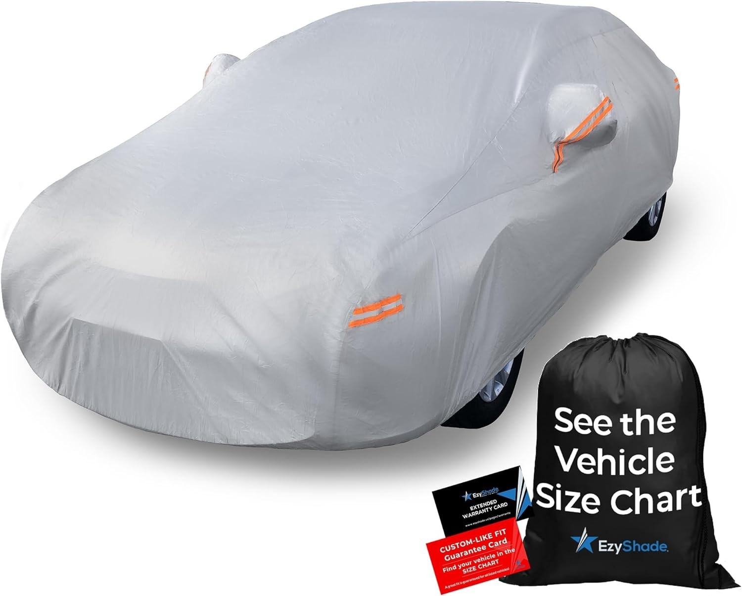 10-Layer Car Cover Waterproof All Weather. See Vehicle Size-Chart for Accurate F