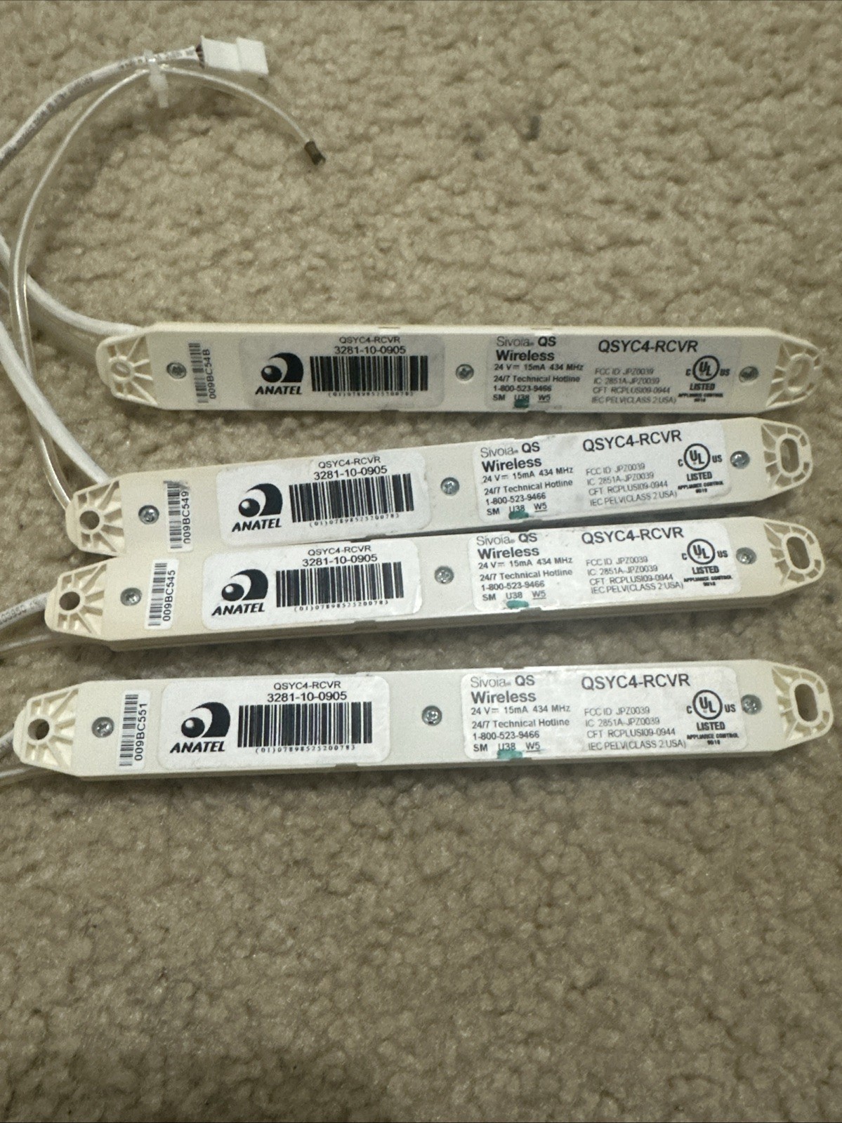 Used Lutron QSYC4-RCVR Sivoia QS Wireless Receiver