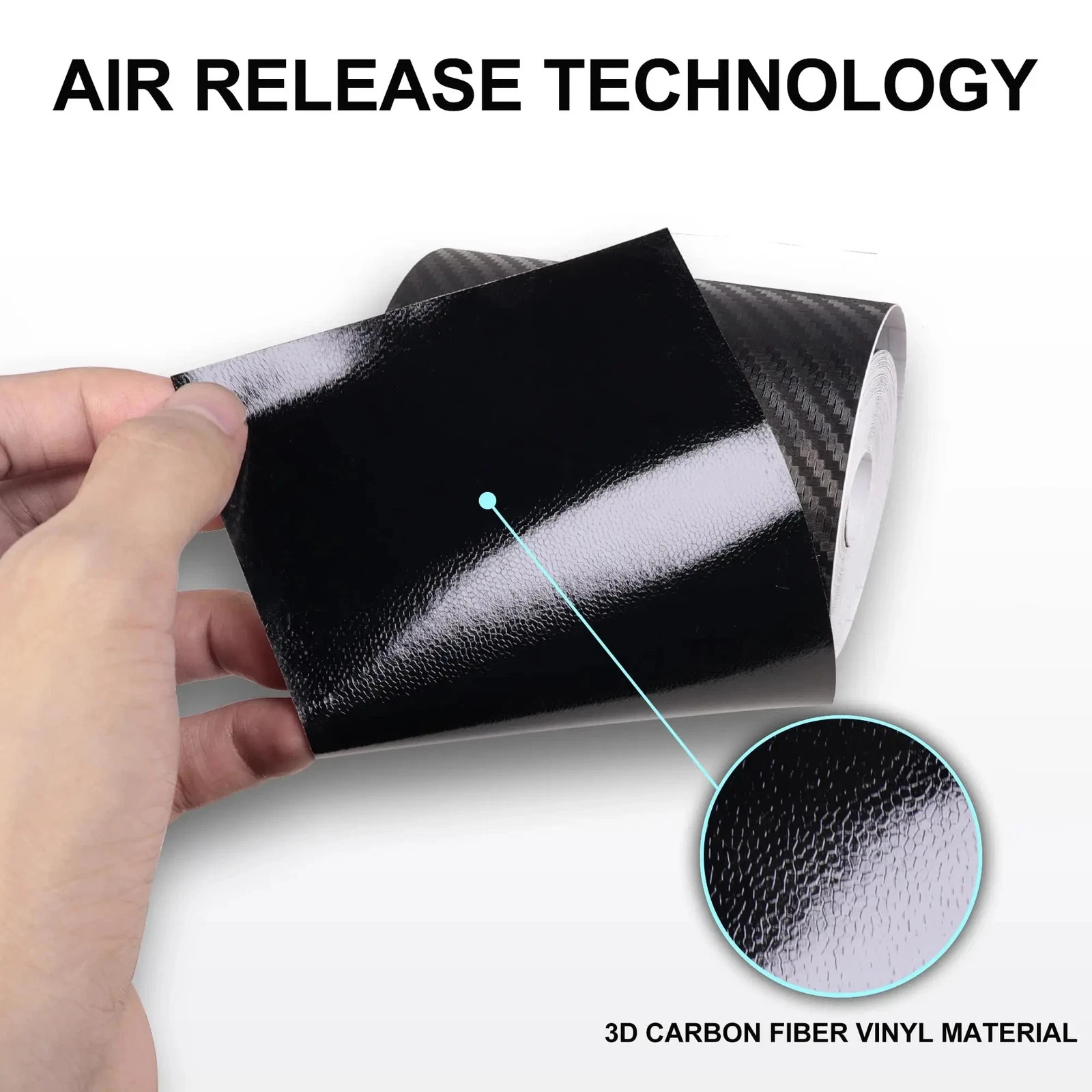 Carbon Fiber Car 3D Tape Sticker Door Mirror Self Adhesive Paste Protector Strip