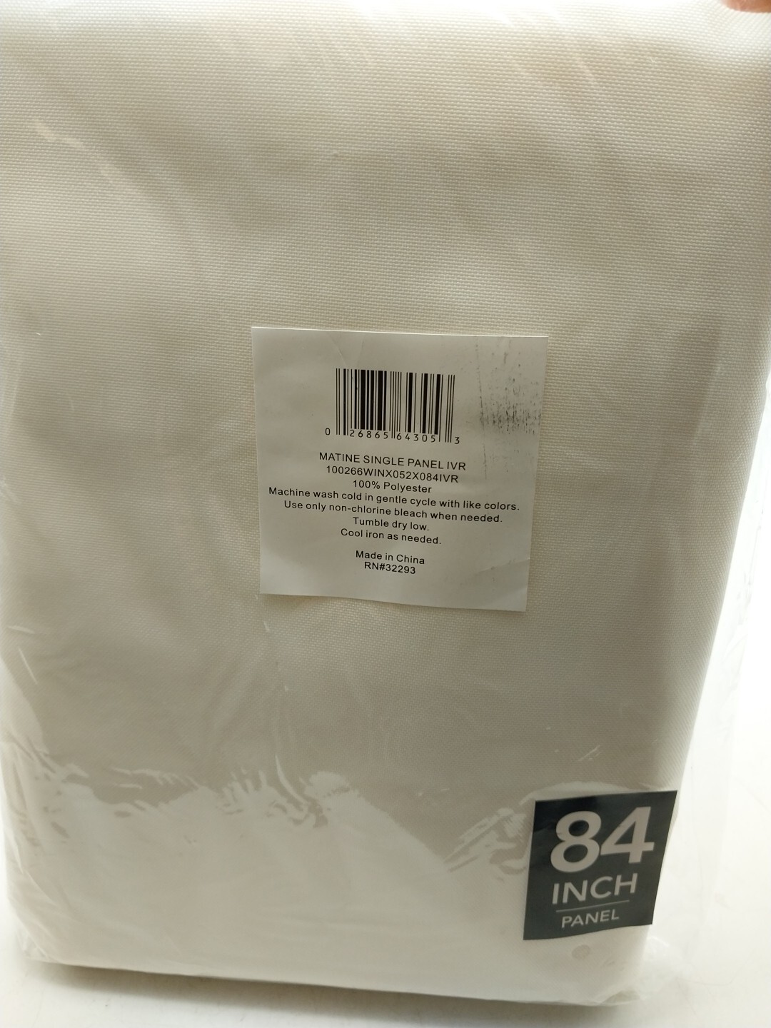 Elrene Matine Panel Curtain Ivory 52in x 84in