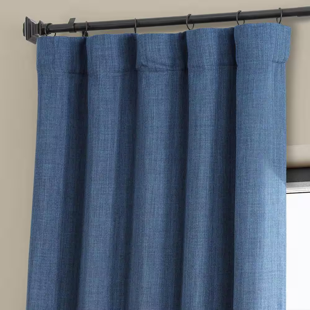 Denim Solid Rod Pocket Room Darkening Curtain – 50 In. W X 108 In. L (1 Panel)