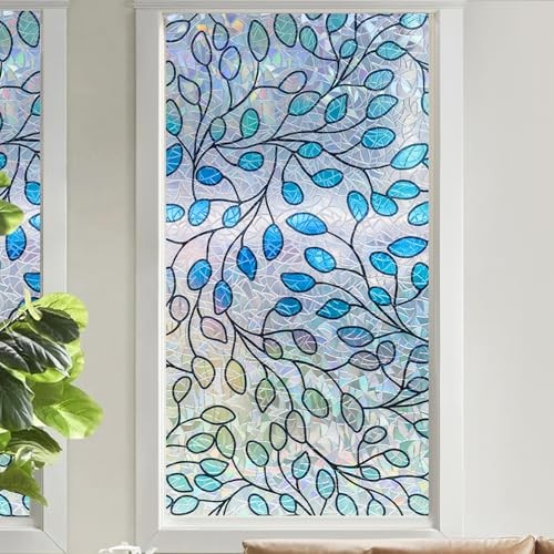 Colored Leaves Privacy Window Film with UV Protection & Heat 31.5″ x 78.7″