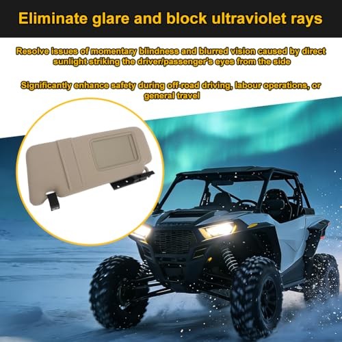 Sun Visors for 2019-2025 Polaris Ranger XP 1000 Northstar EPS Upper Front