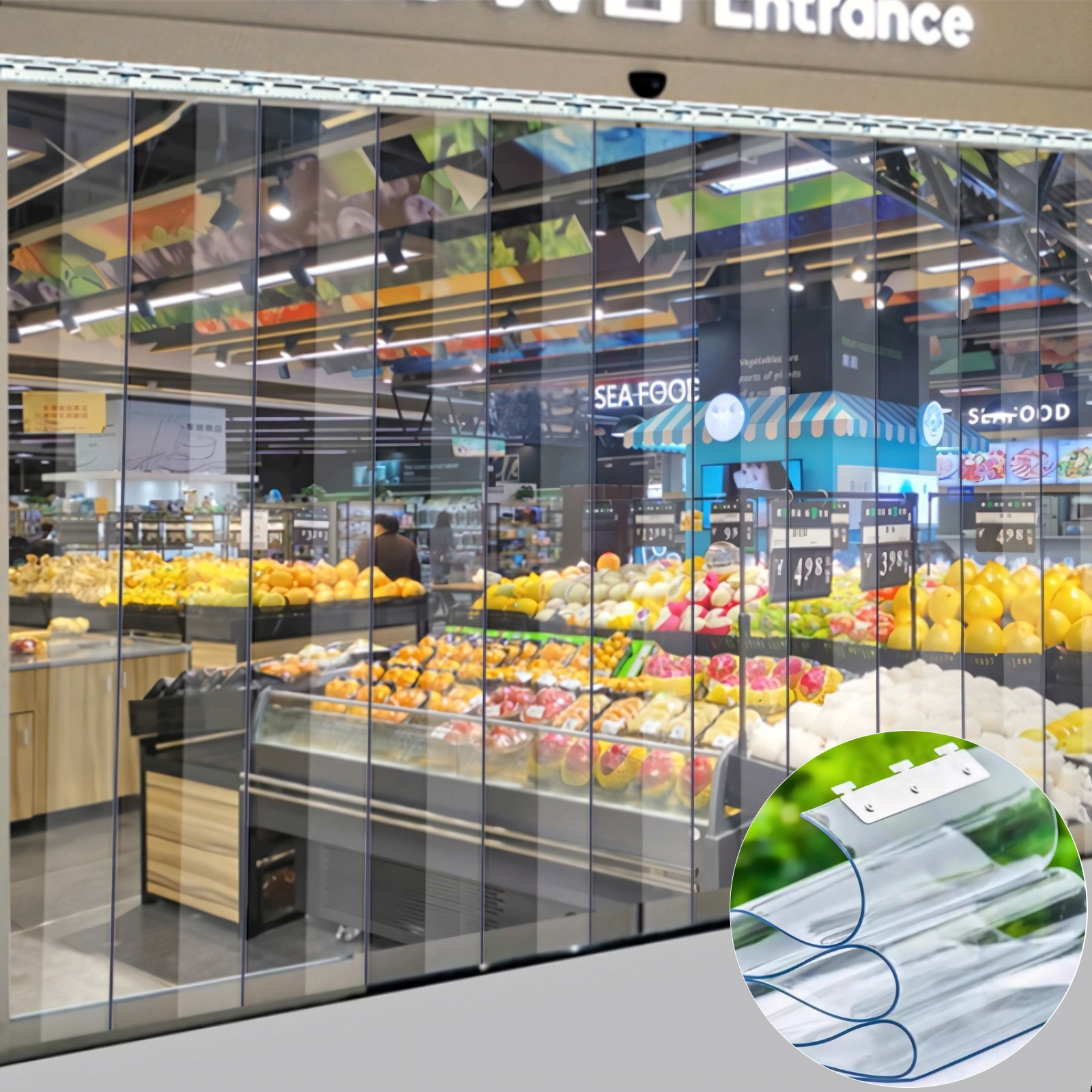 Transparent PVC Door Curtain Freezer&Cooler Door Strips for Warehouse Garage