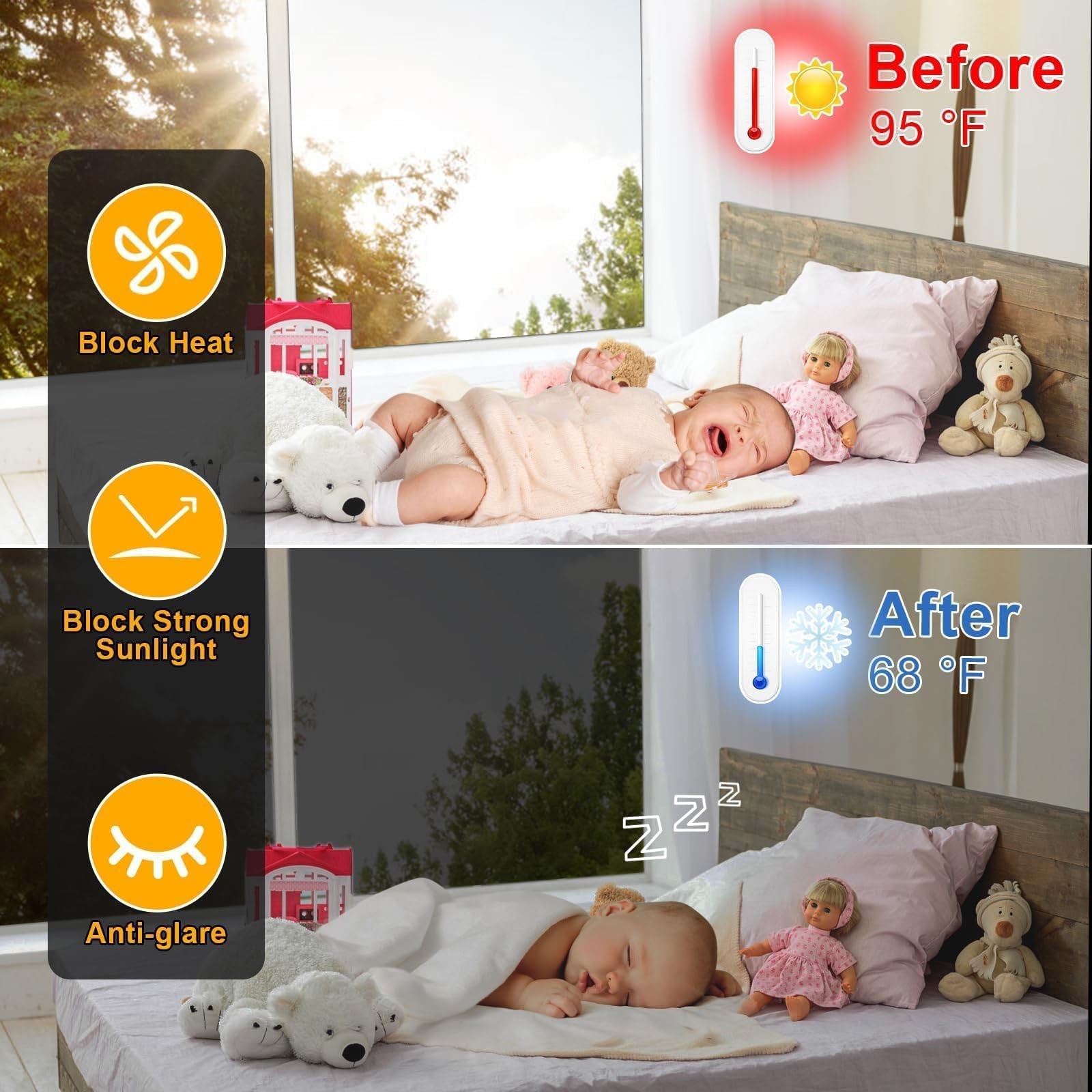 Dwersty One Way Daytime Window Privacy Film See 17.5 Inch x 78.74 Inch, Black