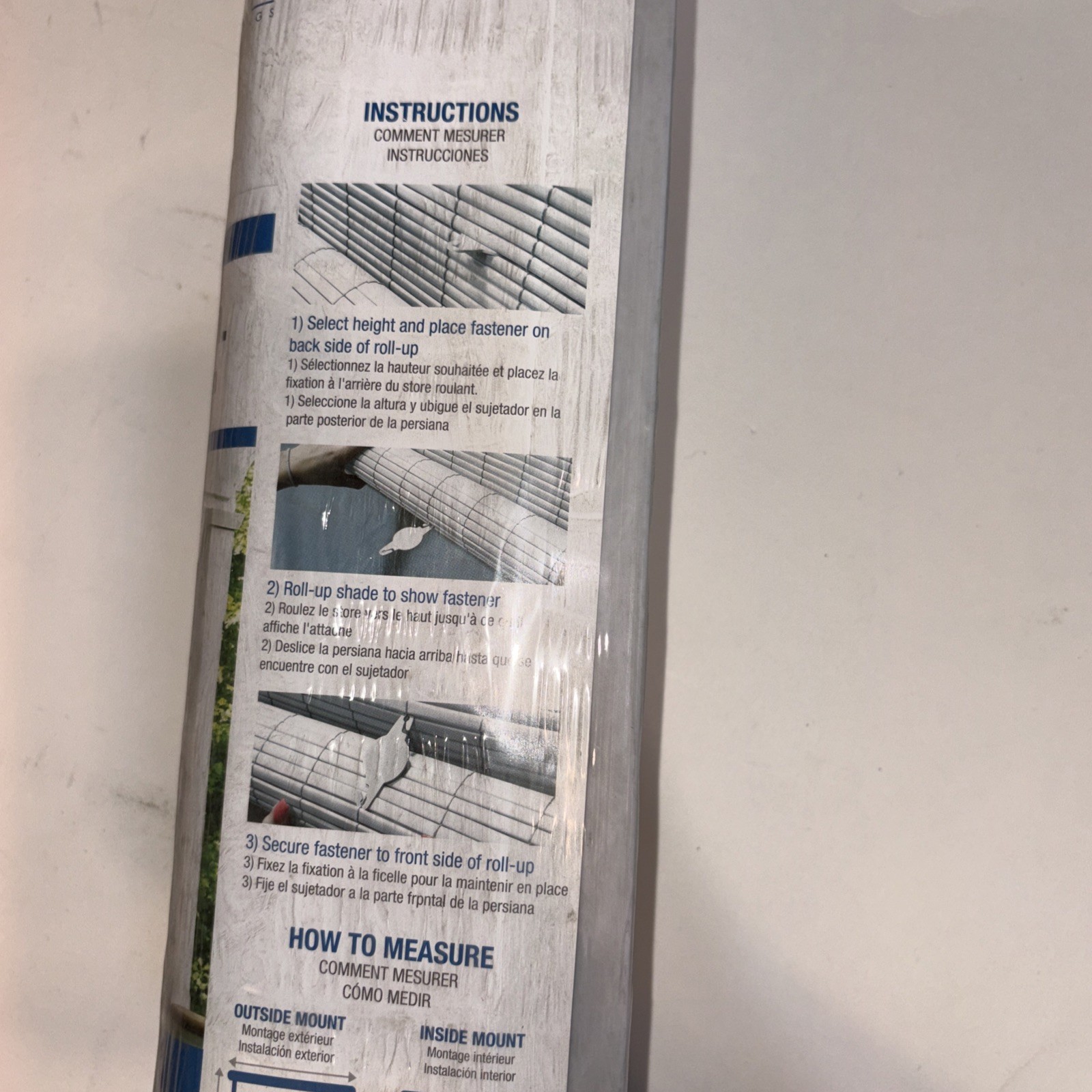 Radiance Cordless Rollup Shade 48″ W x 72″ H Vinyl White W/Cord Fastener NIP