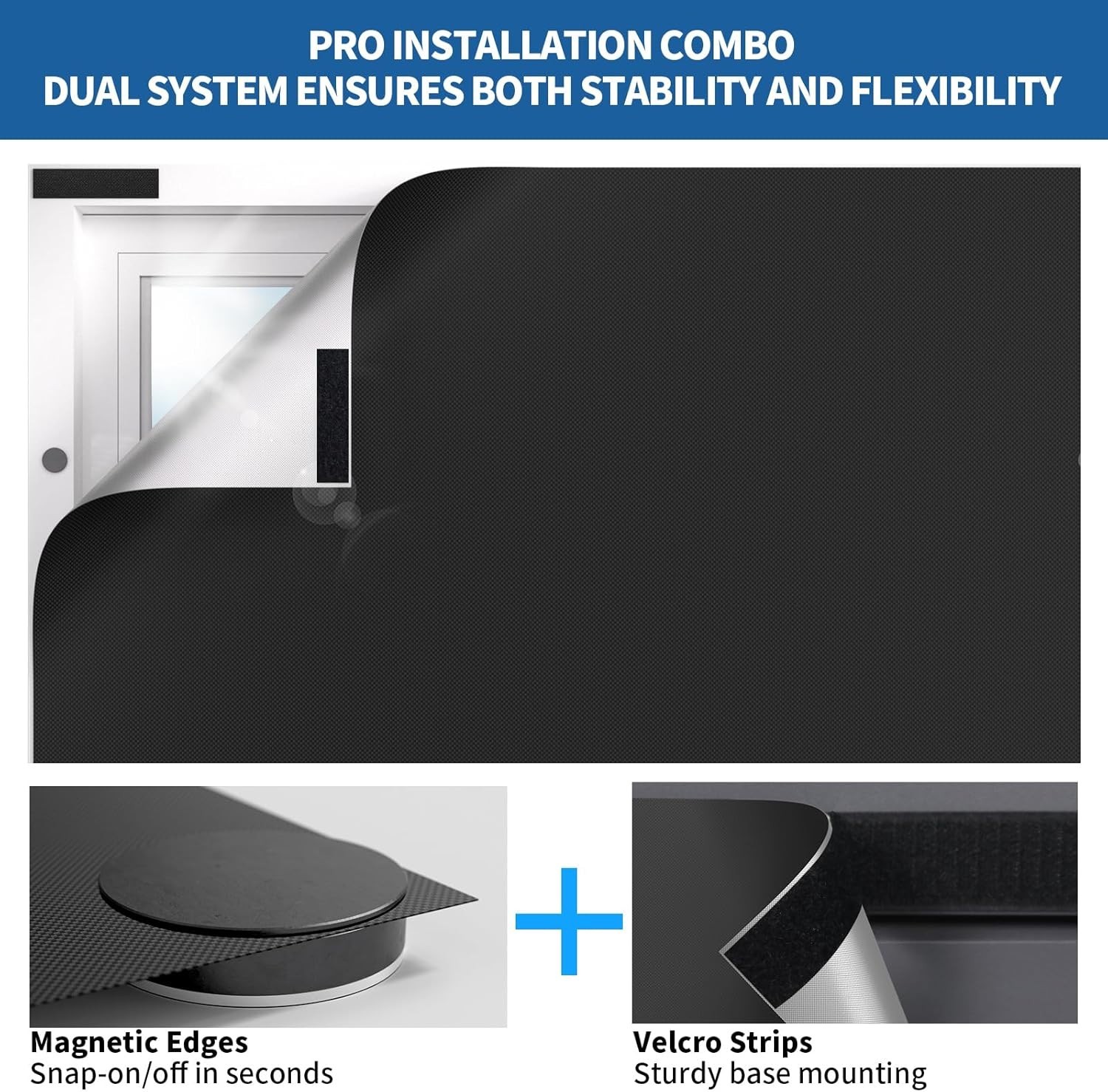 Magnetic Blackout Window Cover – Customizable 39×57 Shades for Sleep and Privacy