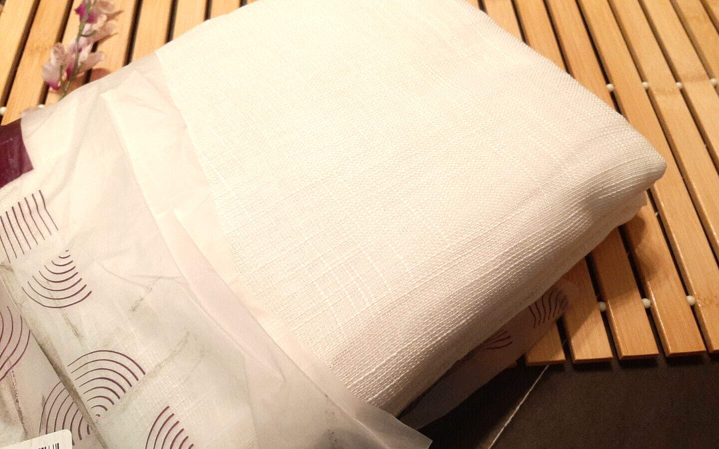 Pair JINCHAN SHEER TEXTURED LINEN CURTAIN PANELS ~ White 95″ Rod Pocket #N02