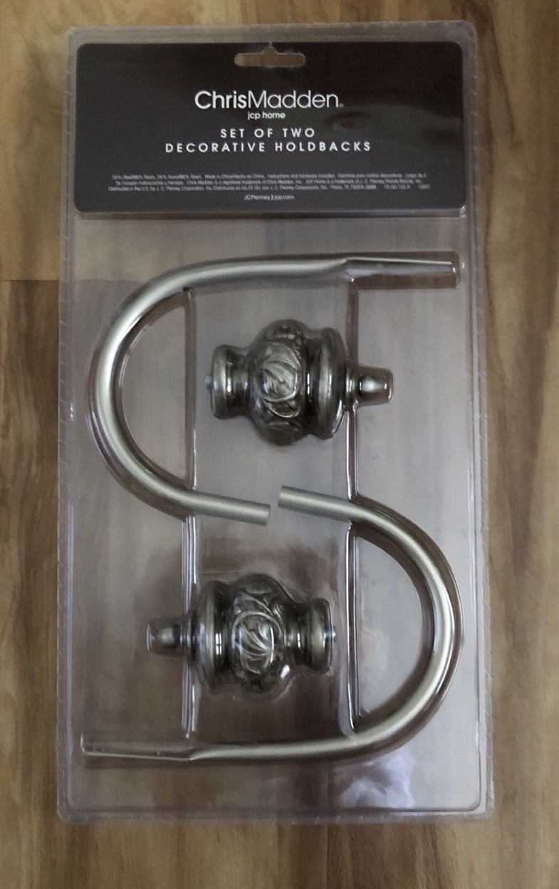 Chris Madden JCP Home – Set of Two (2) Curtain Holdbacks – Champagne