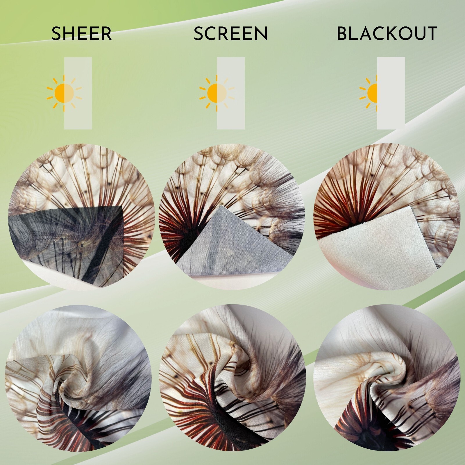 3D Lux Photo Curtain Printed with Springtime image Wellmira Made to Measure
