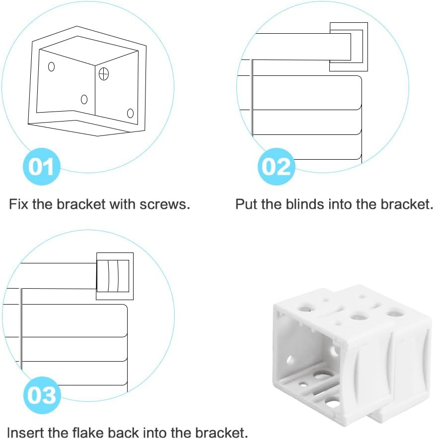 12 Pcs 1 Inch Blind Brackets Mini Blind Brackets Blinds Box Mounting Bracket Win