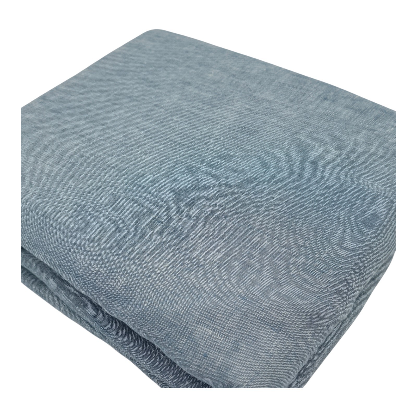 Pottery Barn Belgian Flax Linen Curtain 50×96 Blue Cotton Lined Panel New