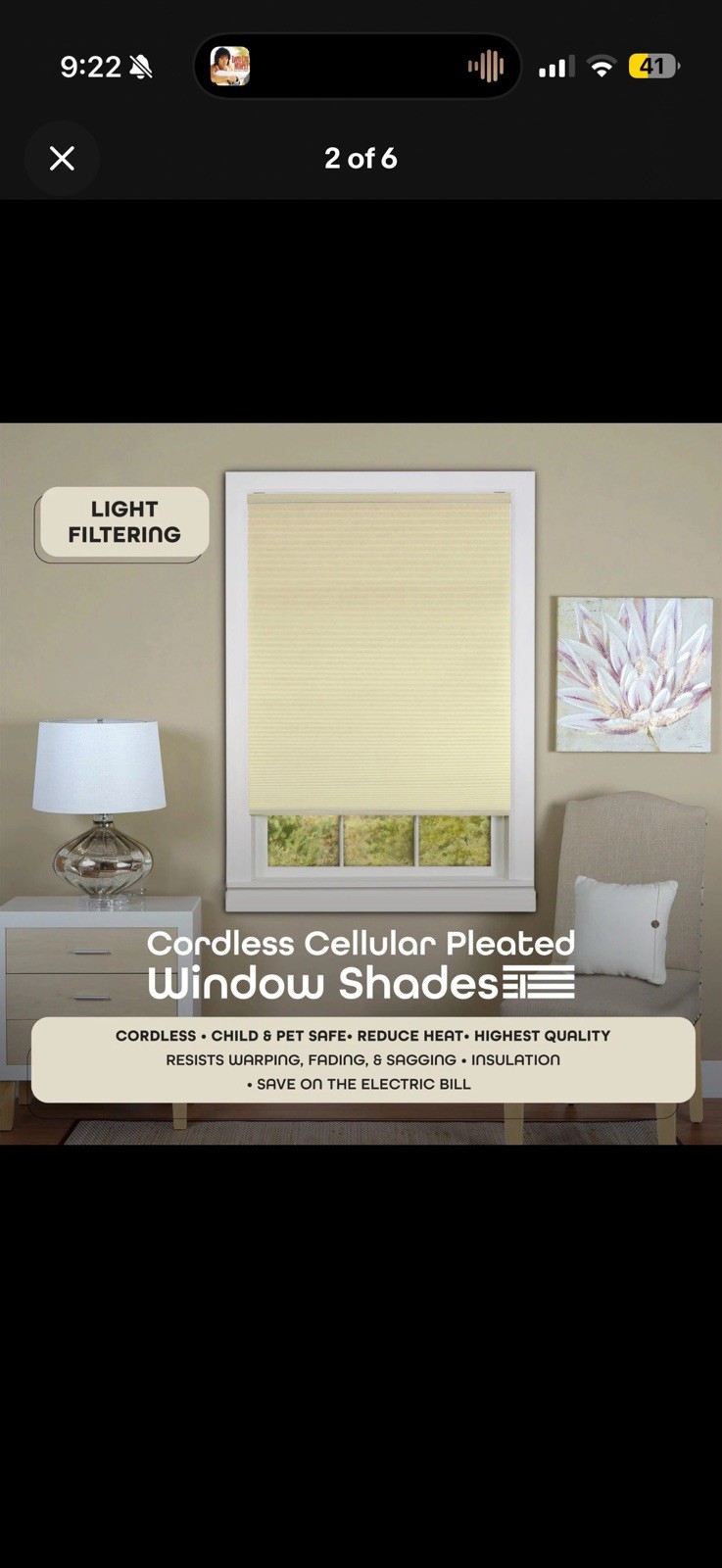 Cordless Light Filtering Cellular Pleated Window Shades – 27 Inch Width, 64 I…