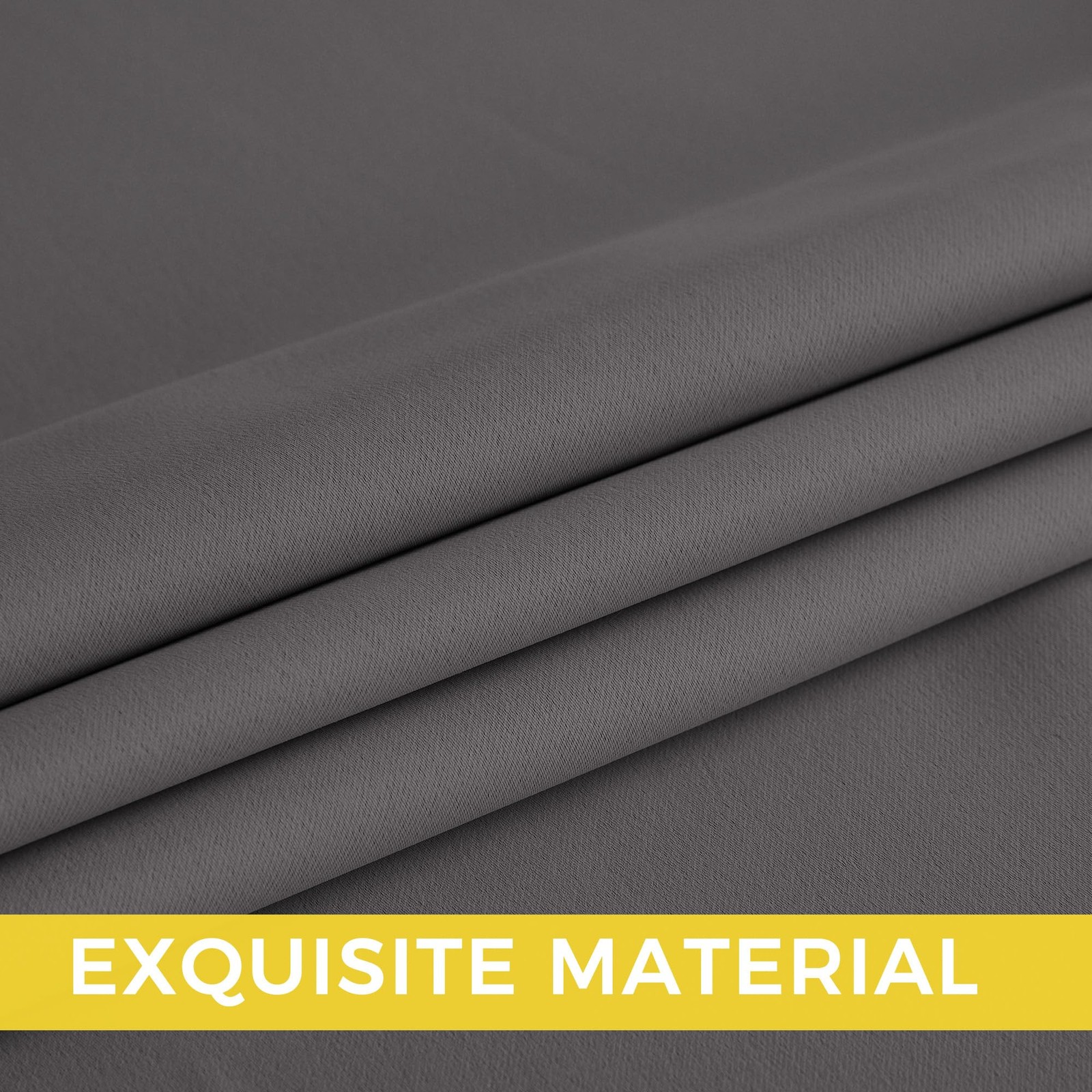 Grey Light Blocking Curtains 84 Inches Long 2 Panels for Living Room, Bedroom…