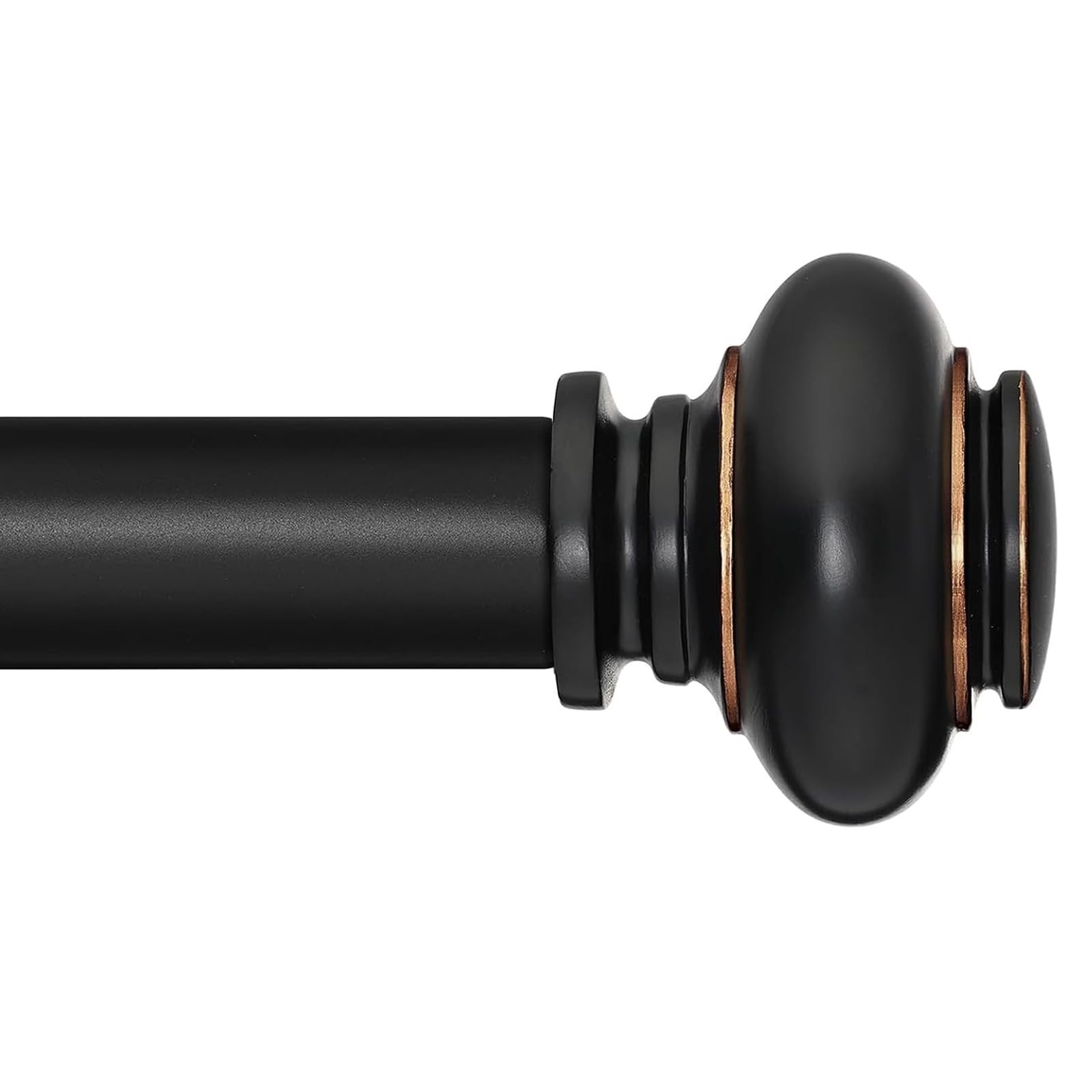 SIMEWIN Black Curtain Rods for Windows 72 to 144 Inches Adjustable Decorative…