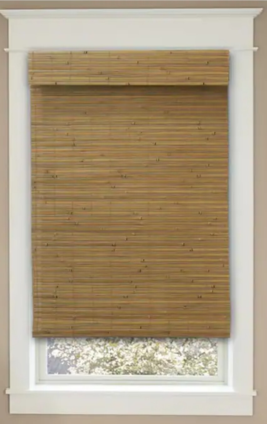 HDC Cordless Honey Light-Filtering Bamboo Shade actual 33.5 W X 48 L