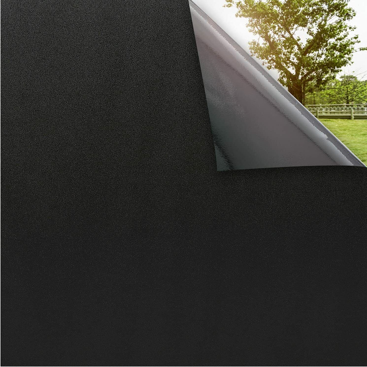Blackout Window Film Privacy Room 100% Light Blocking Darkening Static Cling US