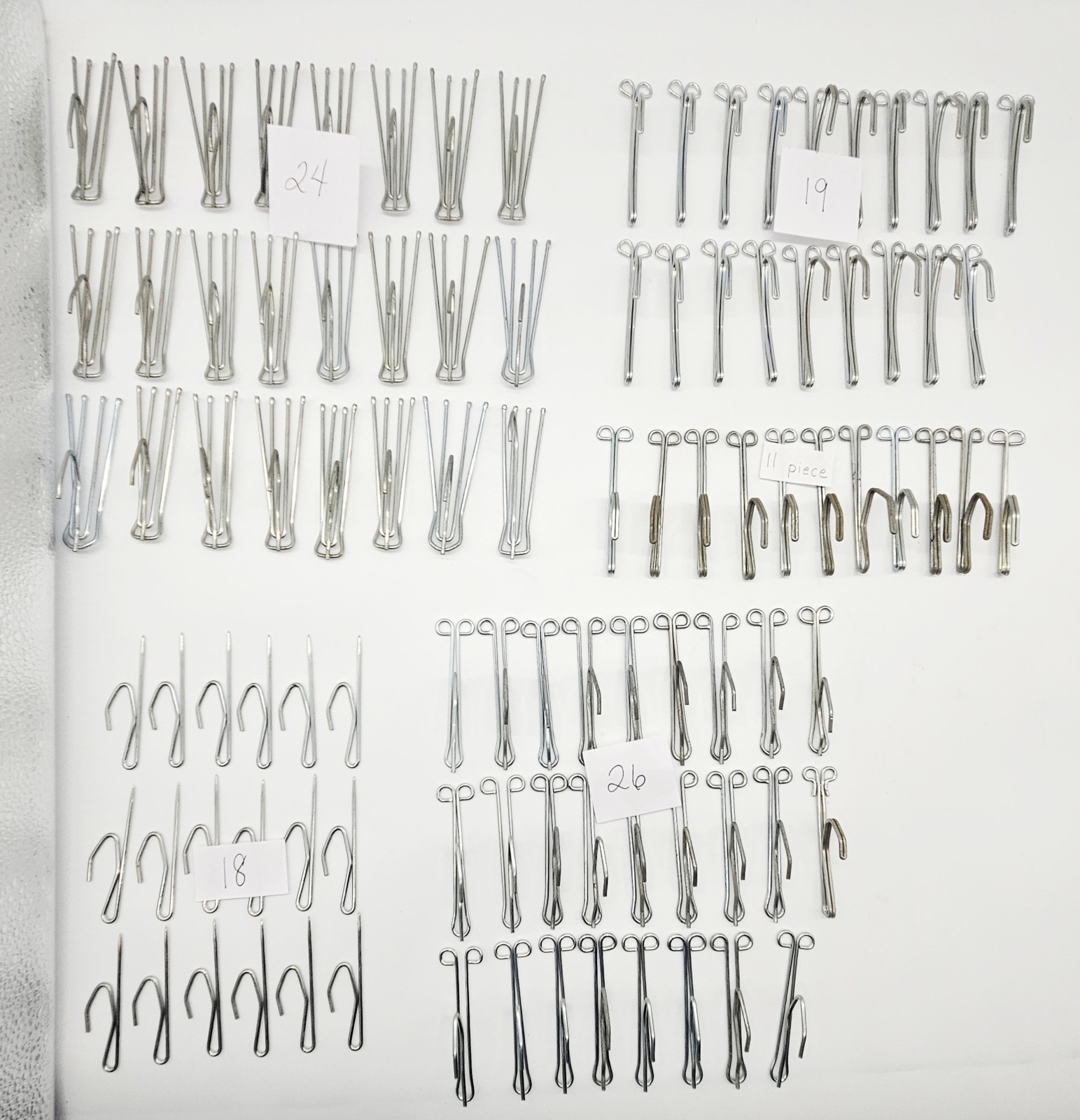 Vintage curtain drapery hardware hook 98 assorted piece Lot