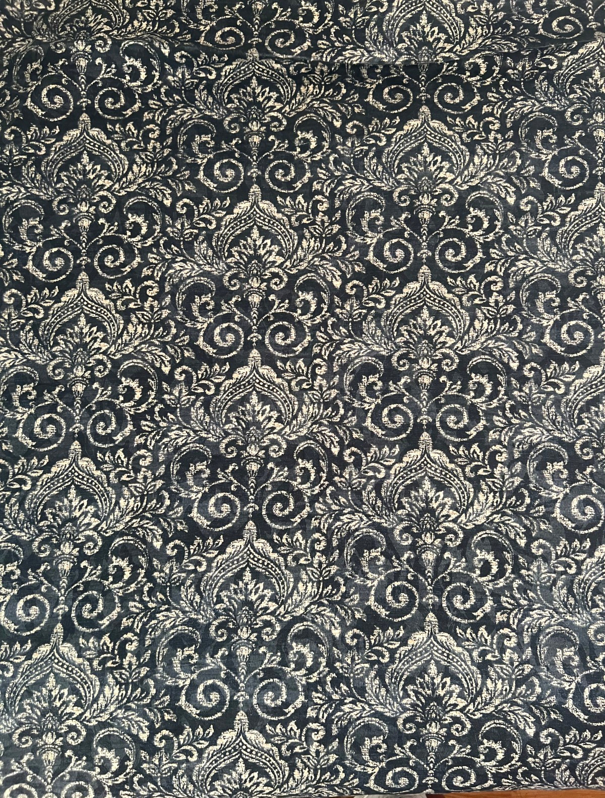 JCPenney Batik Floral Indigo Blue 2pc 78 x 84 Drapery Panel Set