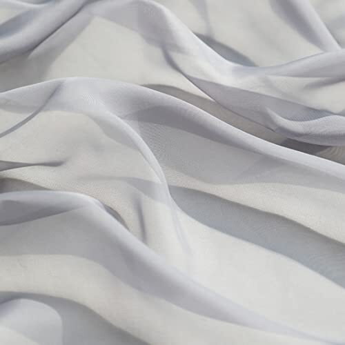 Window Gray Sheer Curtains 84 Inches Long 2 Panels 52″W x 84″L | 2 pcs Grey