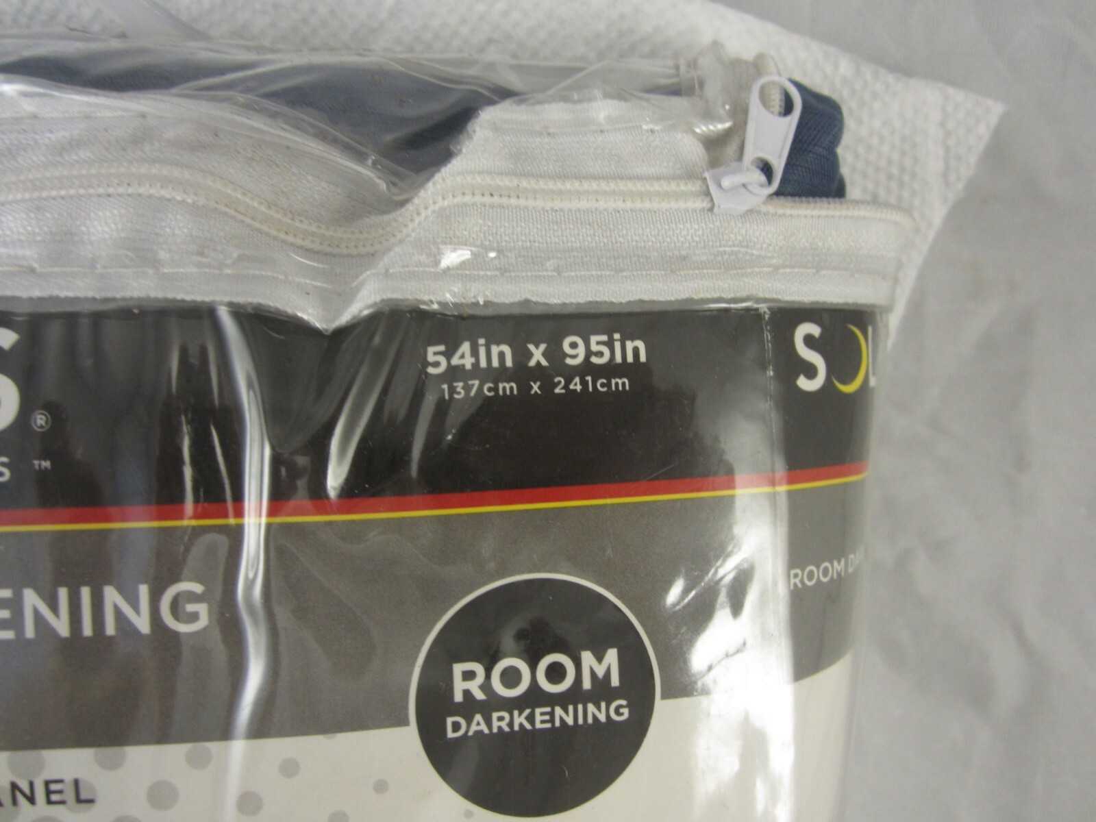 Solaris Room Darkening Indigo Microfiber Back Tab Panel Curtain 54 x 95 inches.