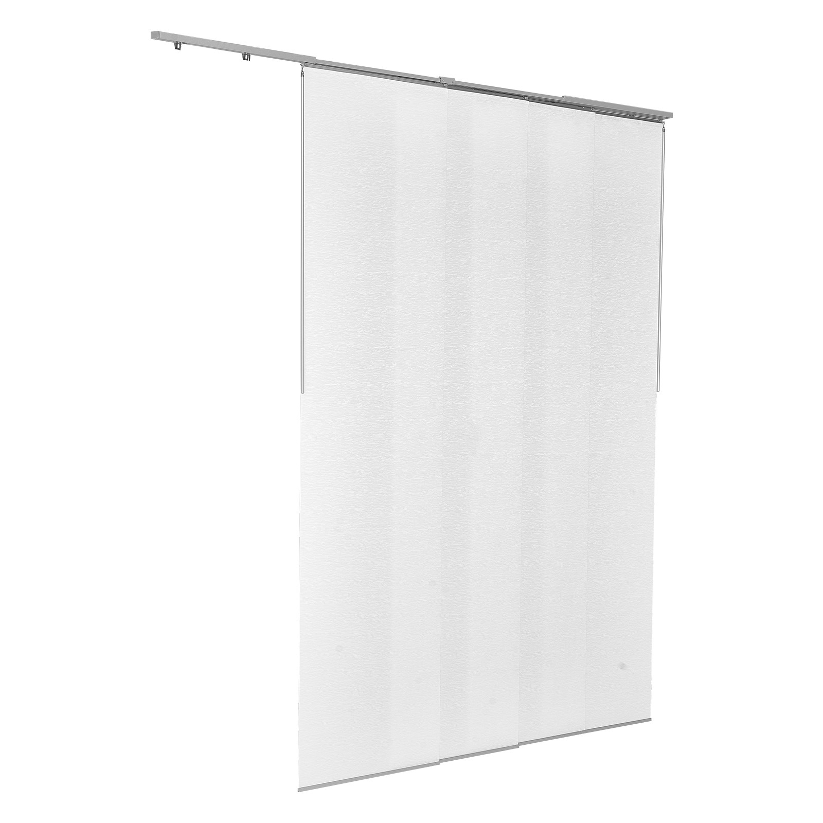 Uimoso Adjustable Panel Track Blinds, Width 45.8-86 in, Customizable, White