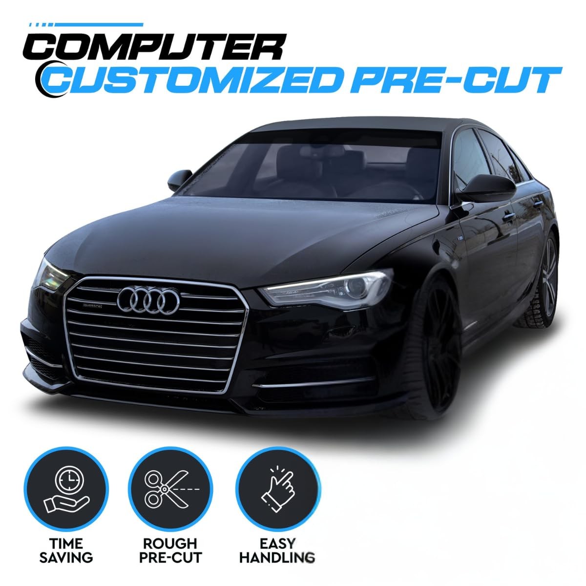 Premium Nano Ceramic Front Windshield Tint Strip – Universal Rough Cut Windsh…