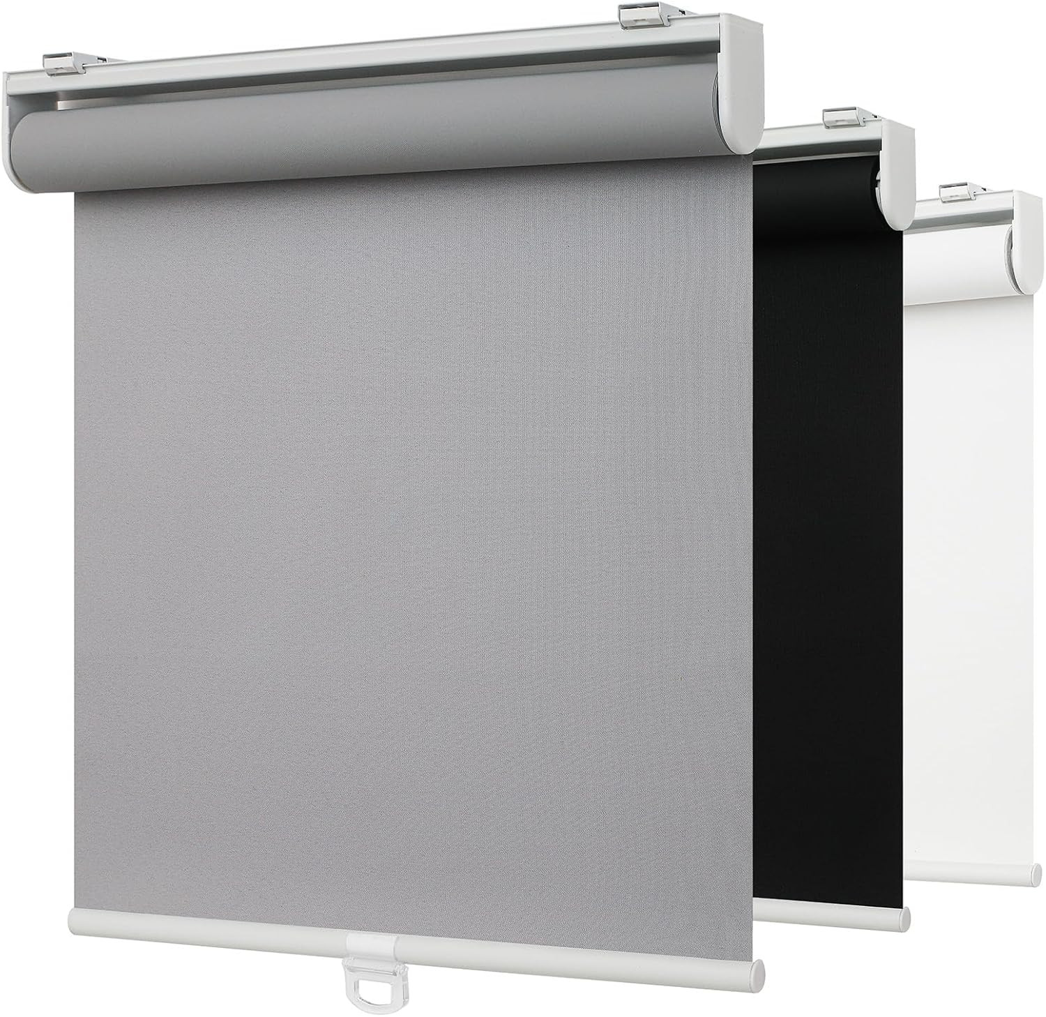 Cordless Blackout Roller Shades – Thermal Insulated Grey 52″ x 72
