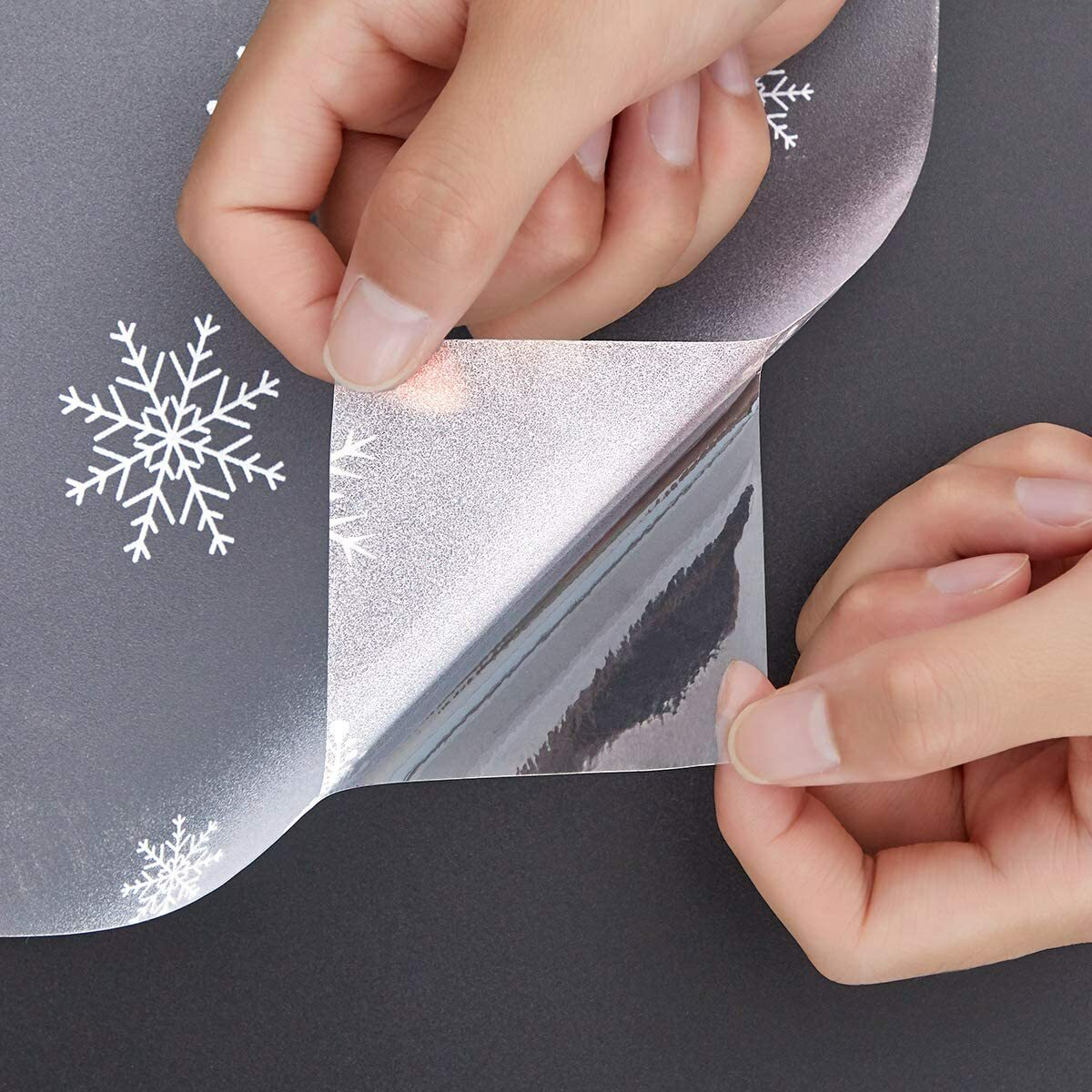 Window Film Snowflake Frosted Glass Film Self-Adhesive Opaque Privacy Protection