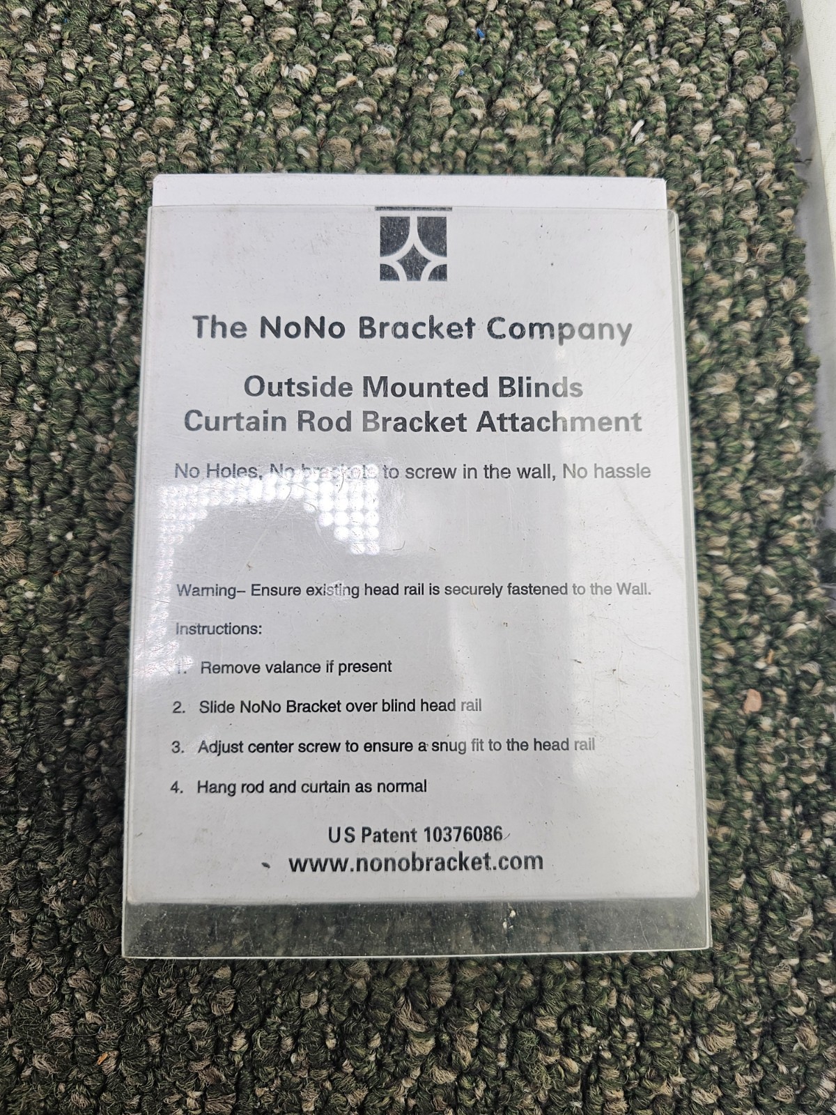 (QTY 9) NONO Bracket Outside Mounted Blind Curtain Rod Bracket Attachment