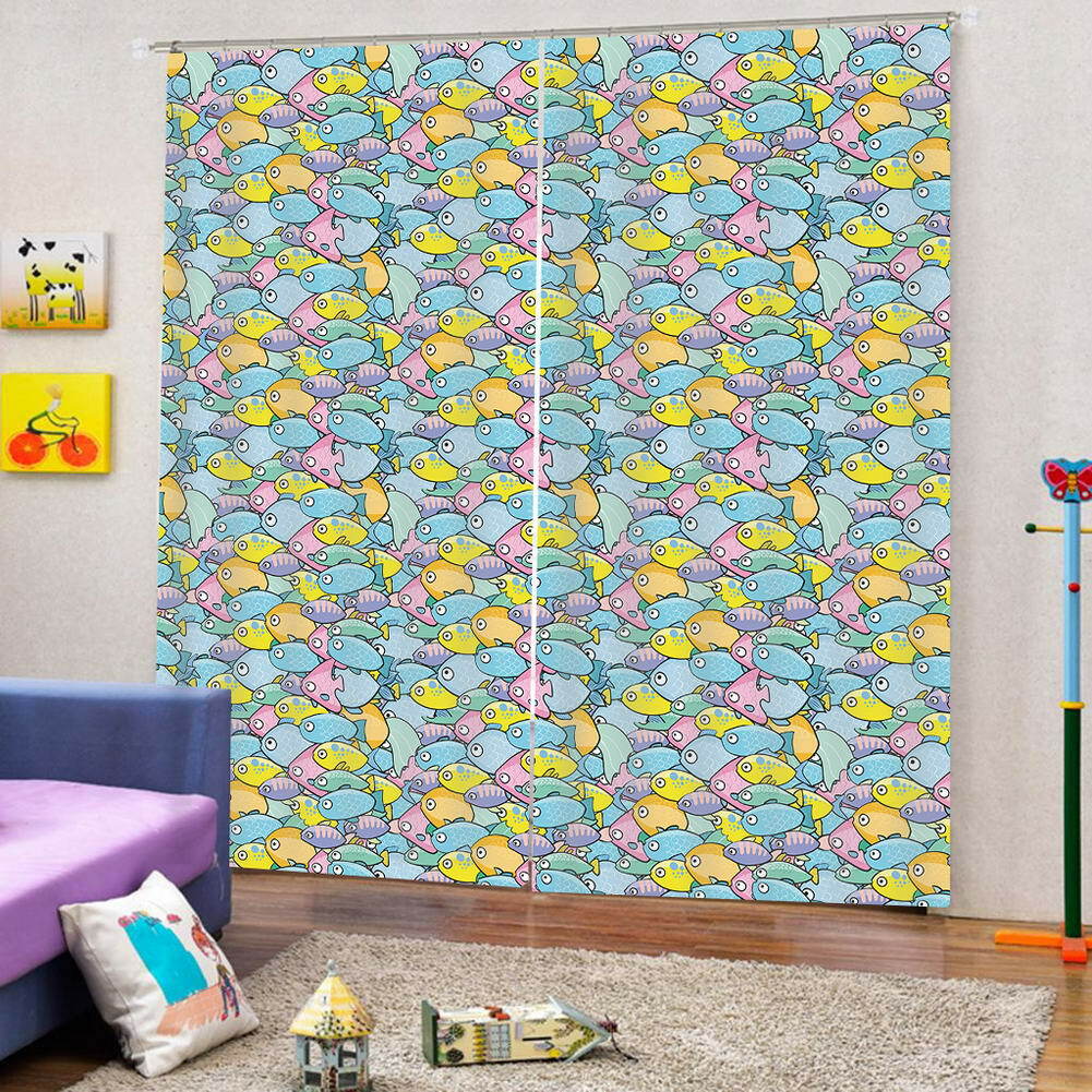 Many Fish Are Delicious 3D Curtain Blockout Photo Printing Curtains Drape Fabric