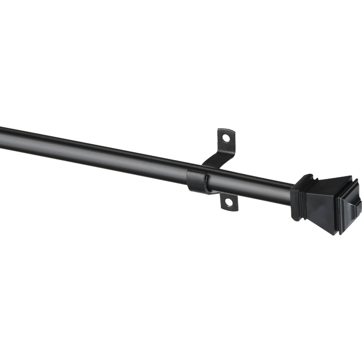 Kenney Amelia 28 In. To 48 In. 7/16 In. Black Standard Cafe Rod KN366/5NP Kenney