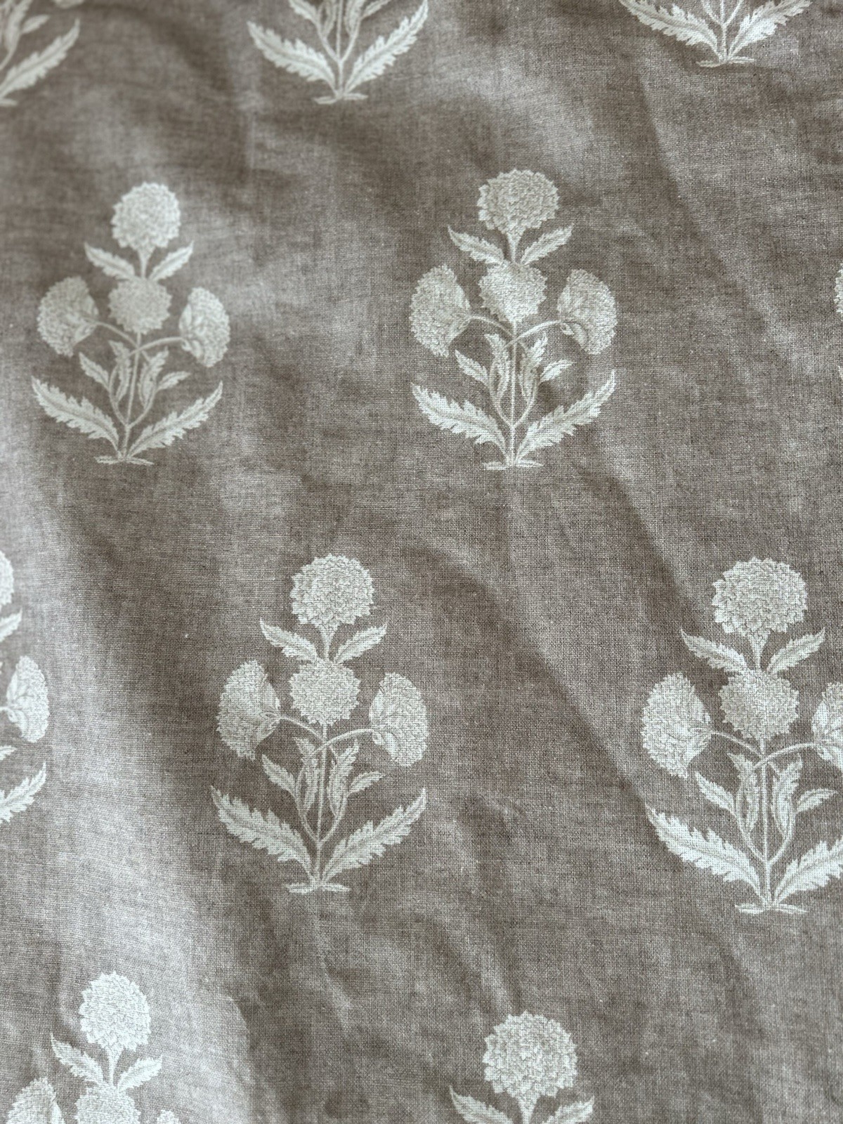 Pottery Barn Summer Bhotah BLACKOUT Curtain (1) 50”x108” Flax / Ivory NWOT OB