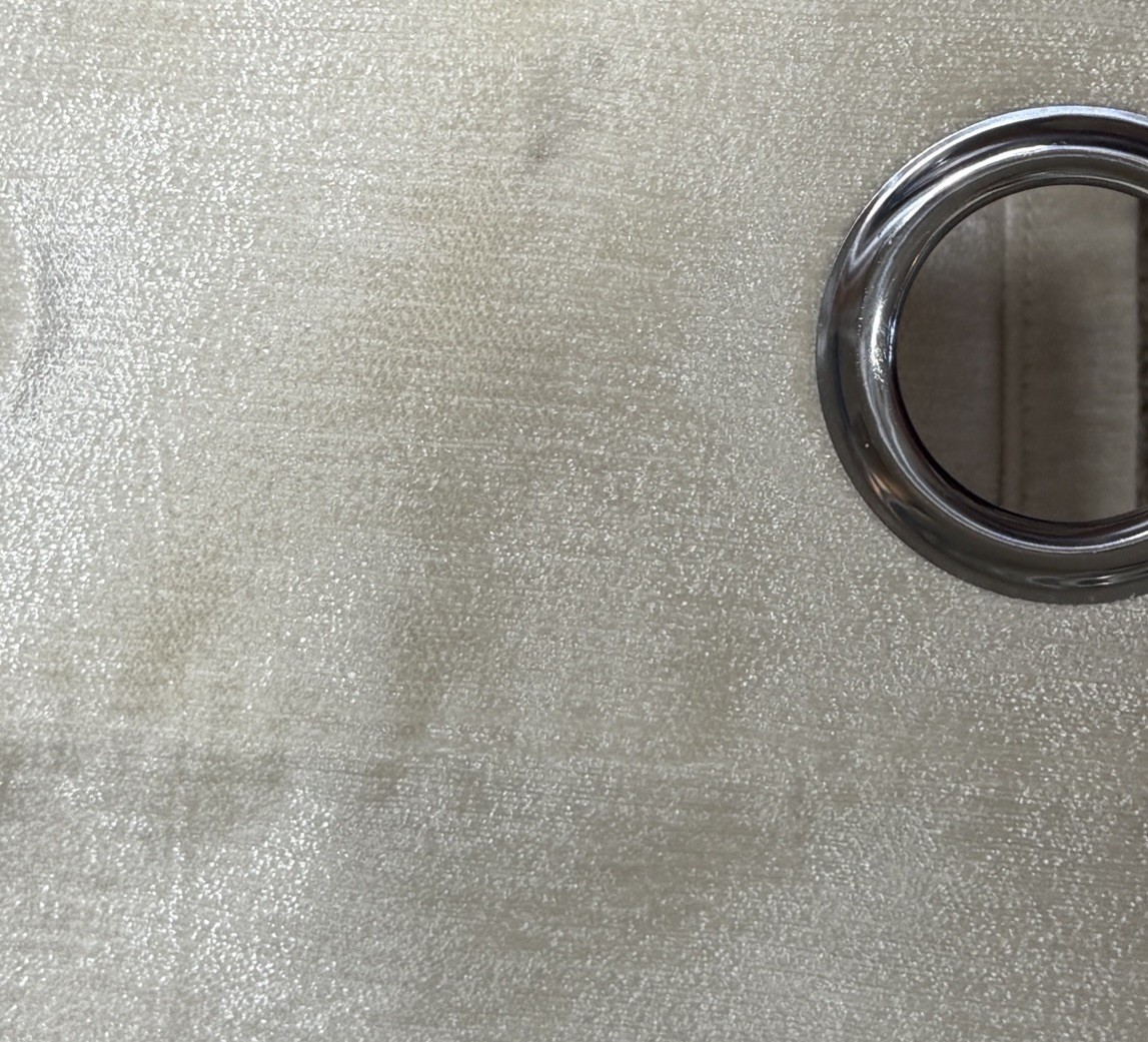 Set of 4 Ivory Chenille Curtains Panels Drapes Grommets Luxury Decor 86 Long