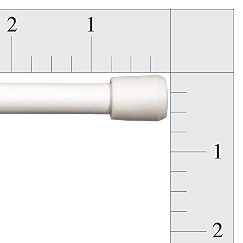 28-48 in. Adjustable Spring Tension Rod 2-Pack 7/16 in. Diameter White