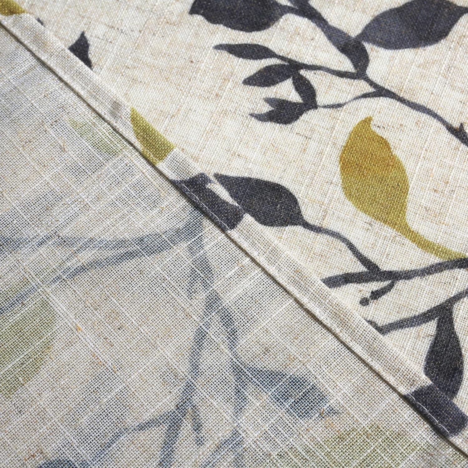 Tree Leaves Linen Kitchen Valance, Small Window Curtain Valance,54*18 Inch