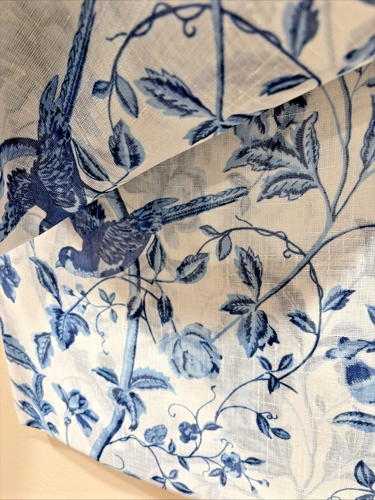 4 Laura Ashley Summer Palace Floral Birds Pole Top Window Panels Curtains 38×84”