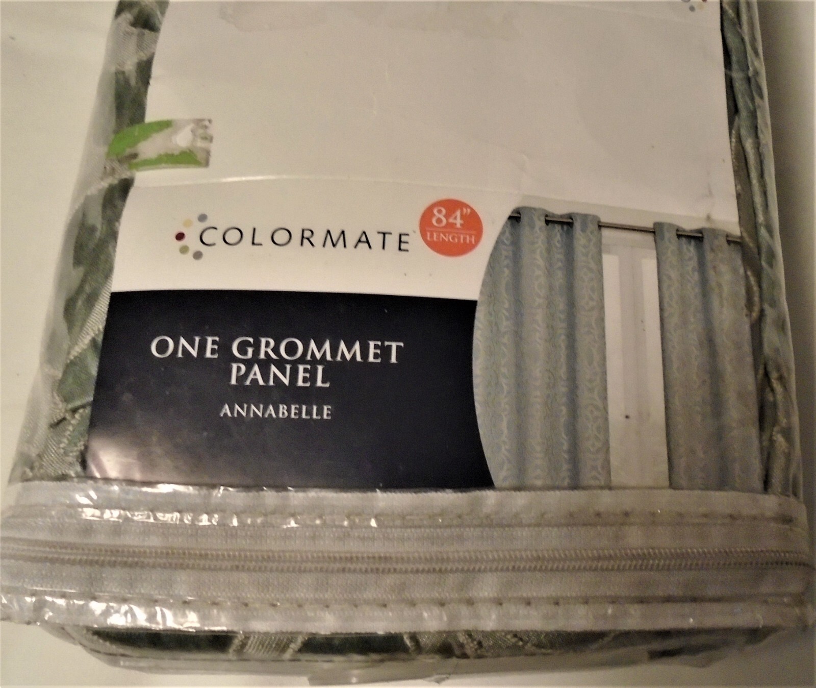 New Colormate Annabelle Embroidered Grommet Panel 40” x 84” Blue NIP