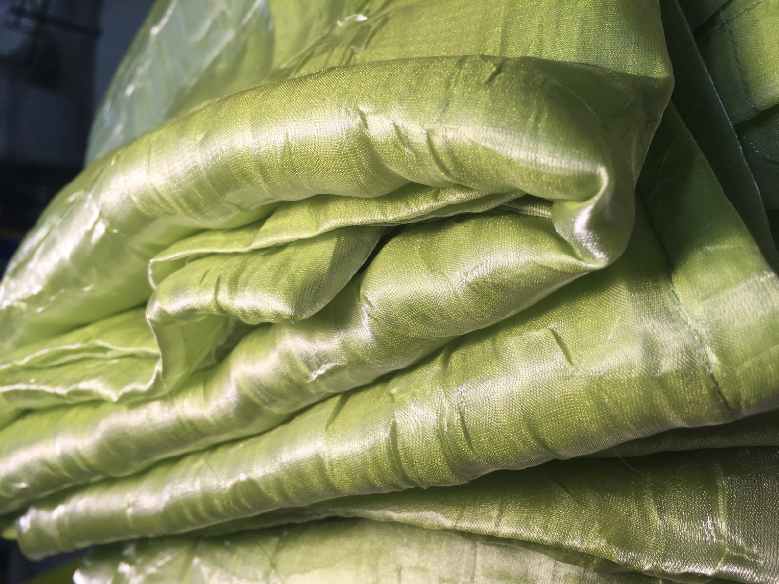 HOME Collection VALANCE Swag LIME Green SHEER Shiny Polyester Nylon 150″ X 45″
