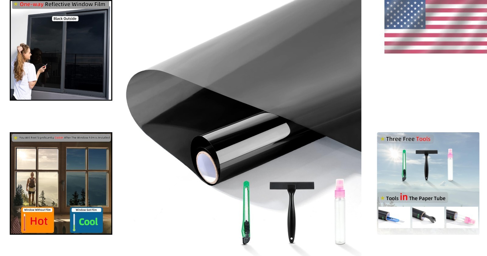 UV Blocking Window Film with Installation Tools