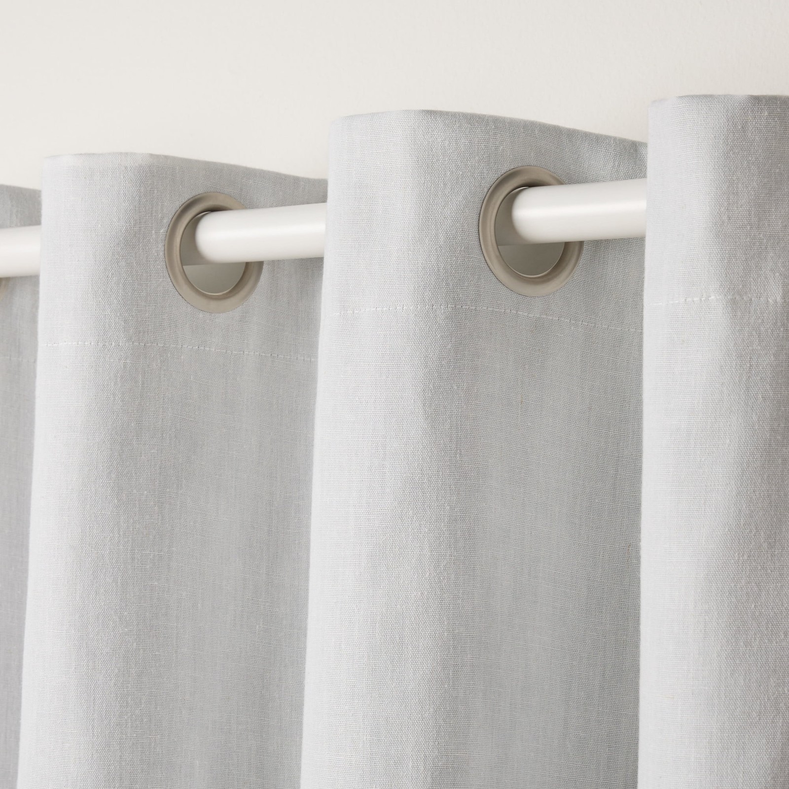2-Pack 50″x63″ Bertram Solid Linen Texture Indoor Curtains Room Darkening
